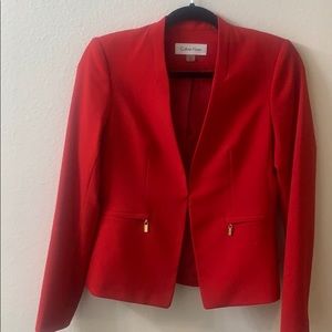 Red Calvin Klein Blazer